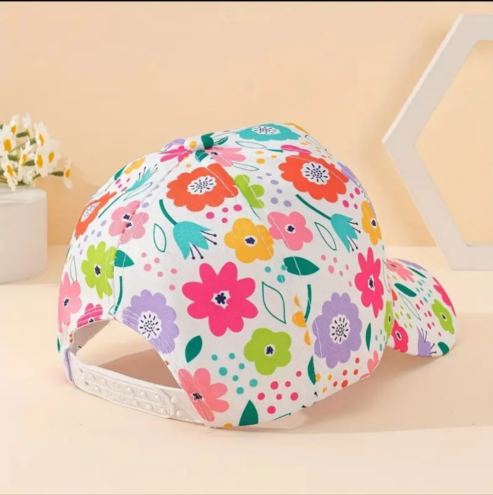 Floral Baseball Cap Girl
